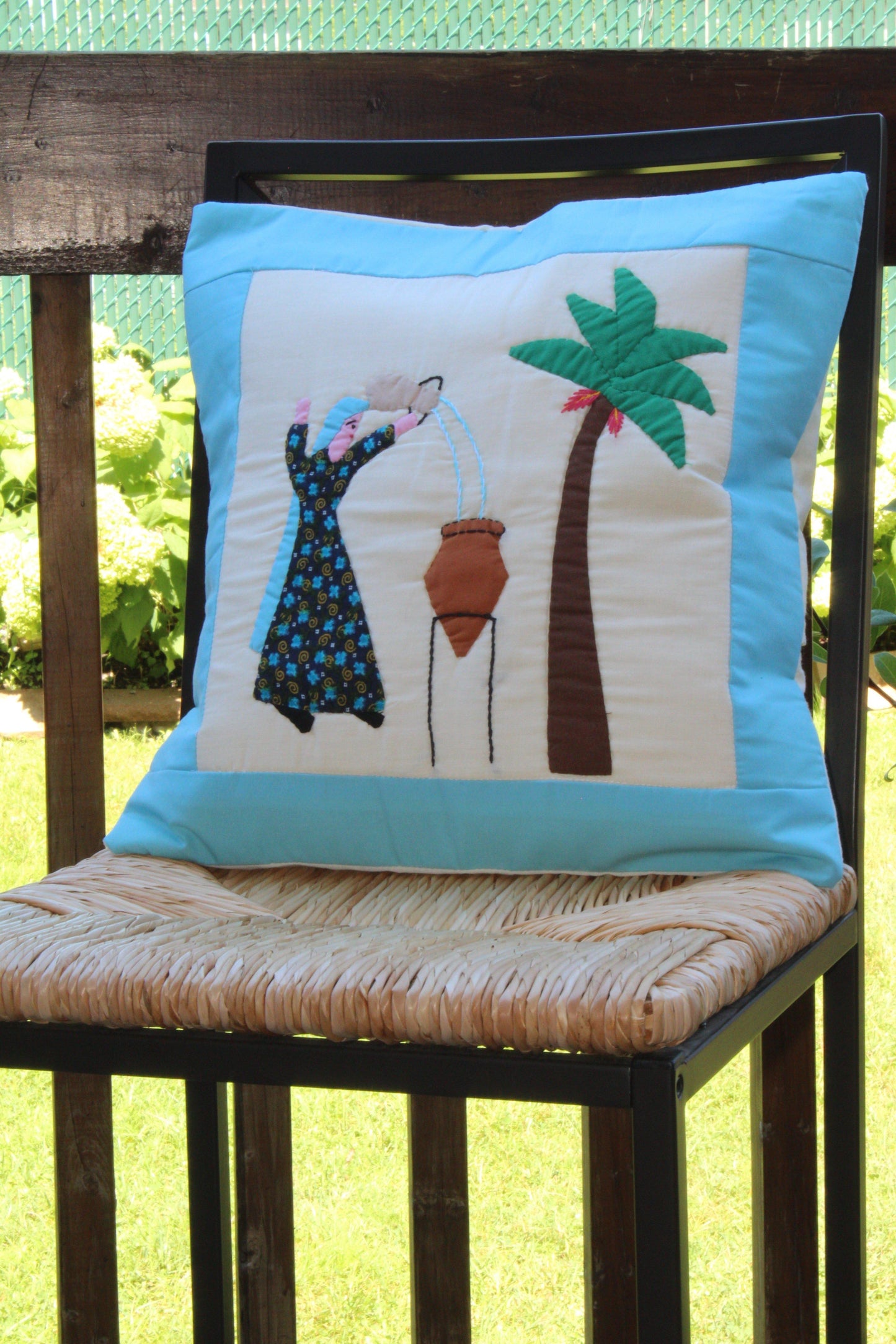 Handmade Egyptian Cotton Patchwork Cushion Cover