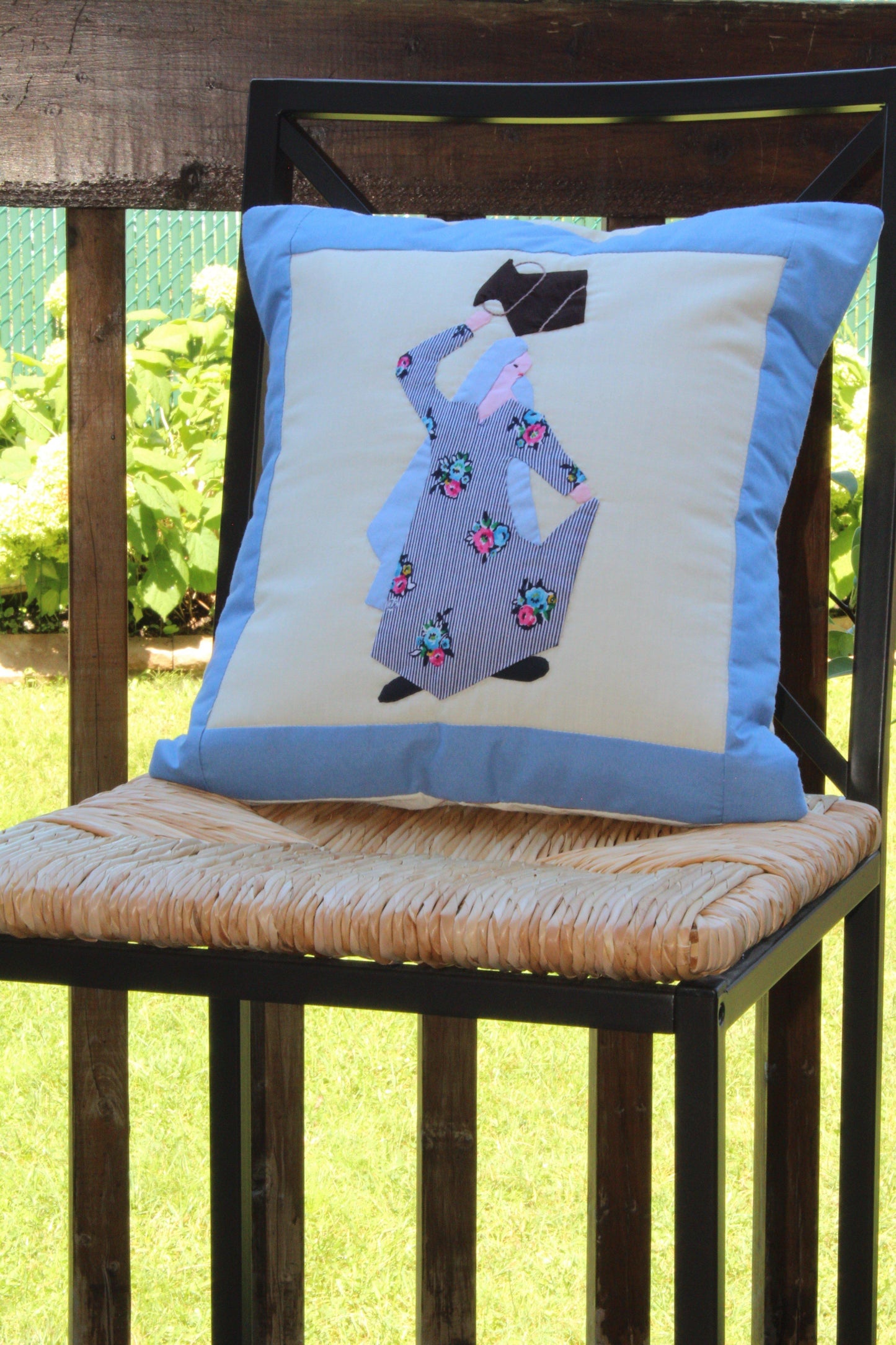 Handmade Egyptian Cotton Patchwork Cushion Cover