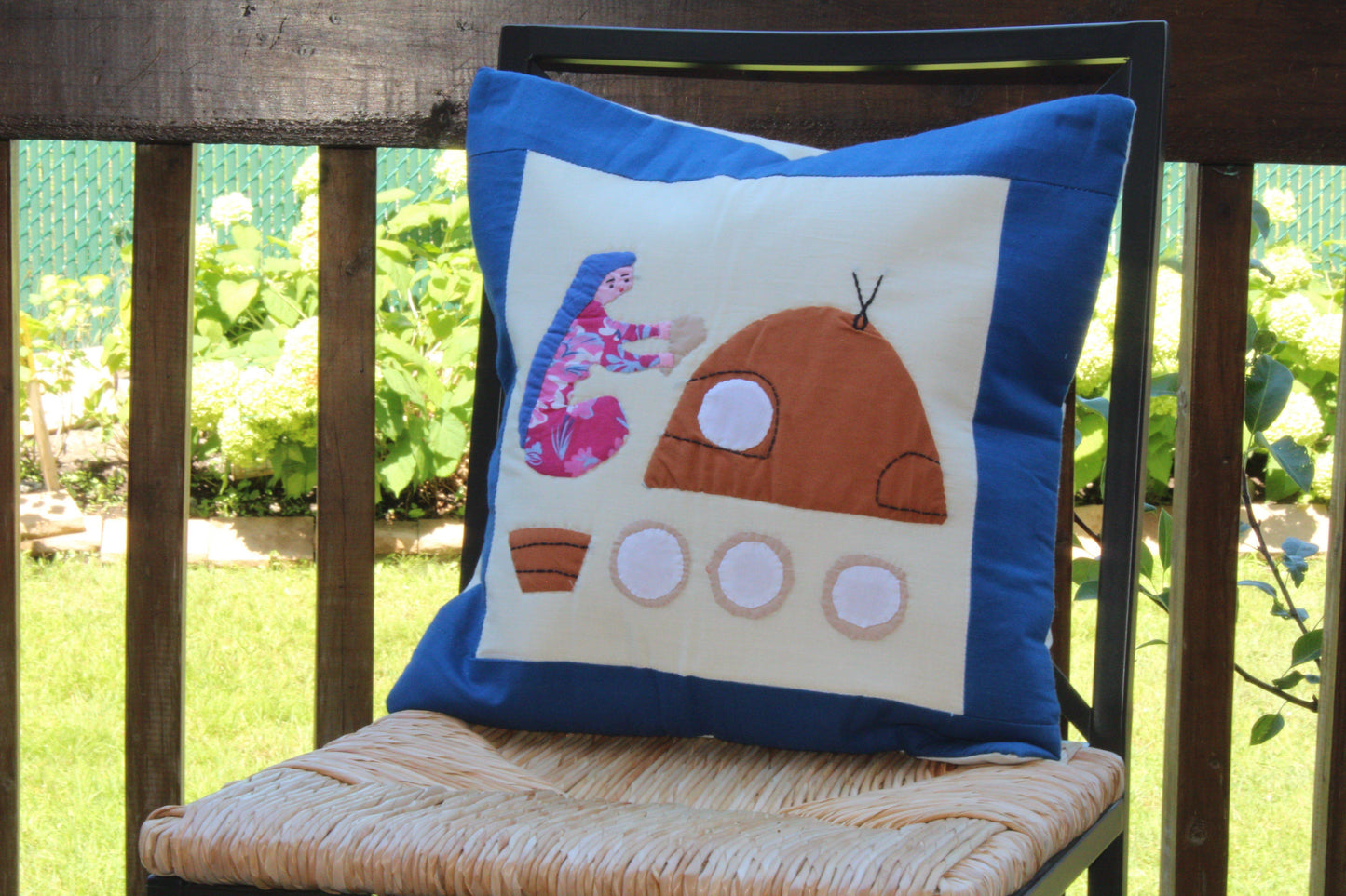 Handmade Egyptian Cotton Patchwork Cushion Cover