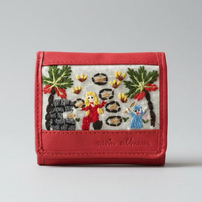 Handmade Leather Wallet with Hand Embroidery - Euro Wallet - Dandarah