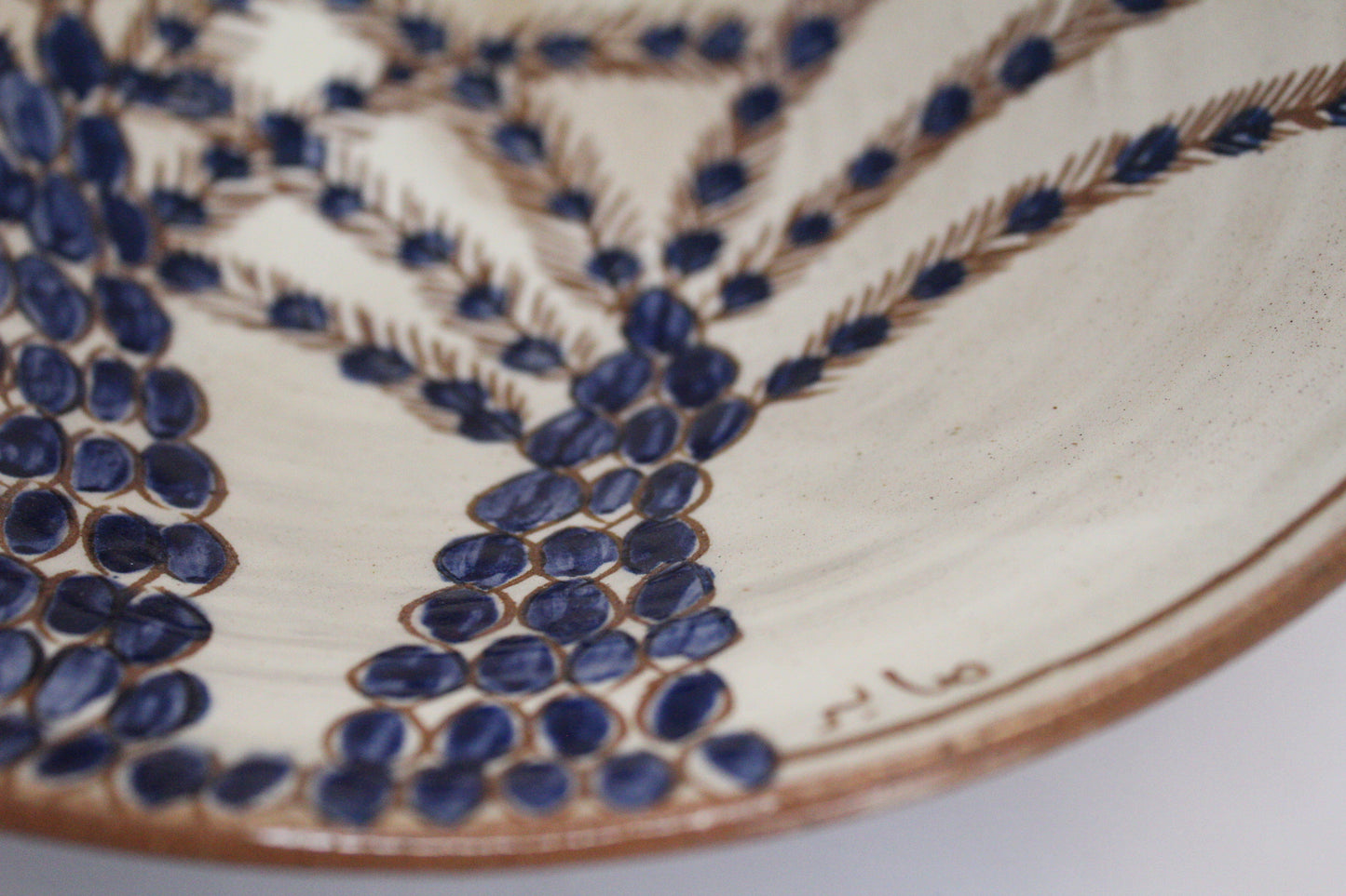 Handmade Pottery Bowl - Two Palm Trees