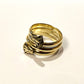 Handmade Brass Ring - Spiral with Lotus
