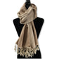 Diamond Handwoven Cotton Shawl - Beige & Off-white