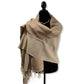 Diamond Handwoven Cotton Shawl - Beige & Off-white