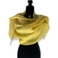 Fair Trade Handwoven Linen Scarf - Canary Yellow. Ethically Handmade by Artisans in Egypt