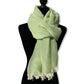 Fair Trade Handwoven Linen Scarf - Pistachio Green. Ethically Handmade by Artisans in Egypt