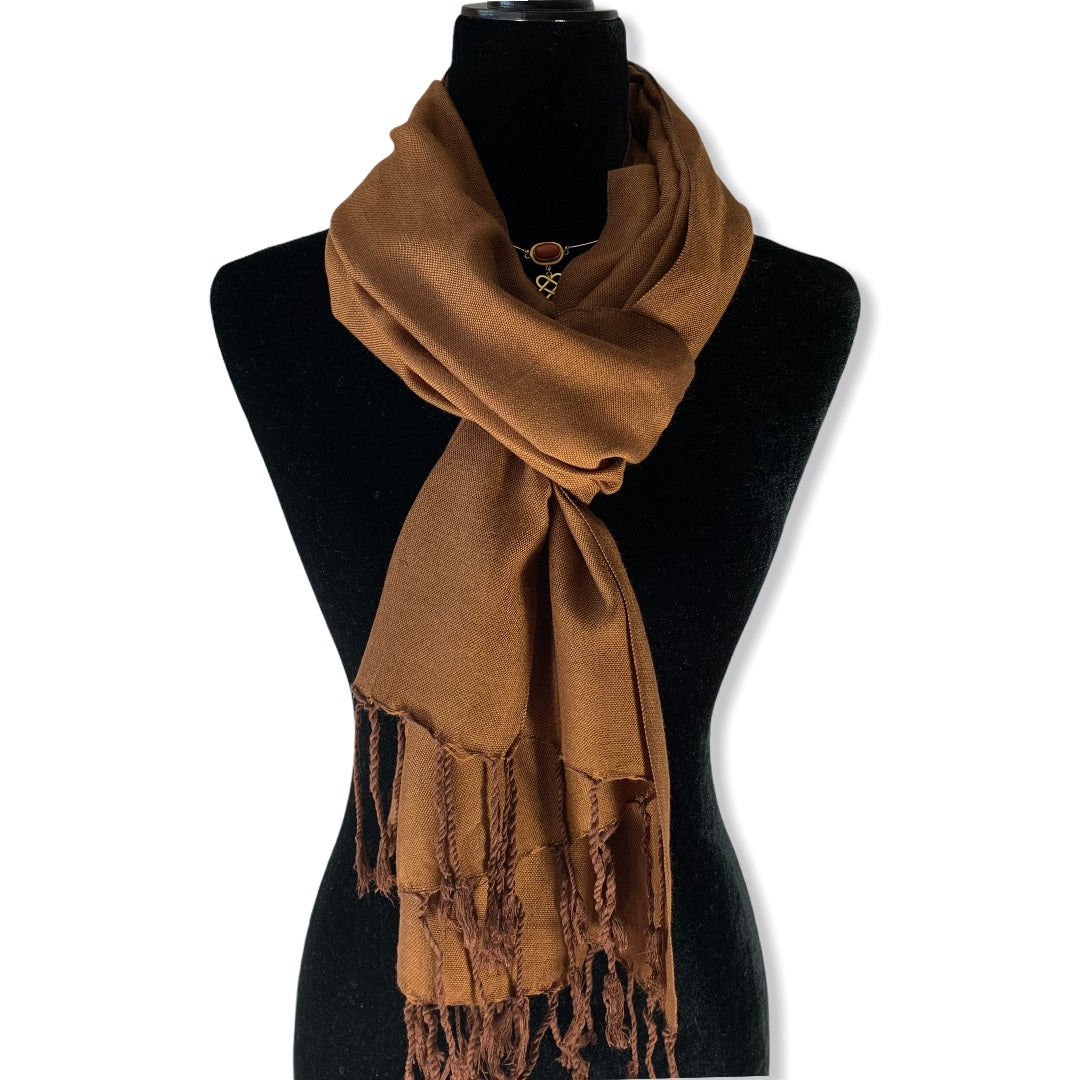Solid Handwoven Scarf - Camel