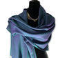 Solid Handwoven Scarf - Emerald & Purple