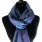 Solid Handwoven Scarf - Emerald & Purple