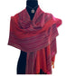Striped-frame Handwoven Scarf - Orange & Pink Charlotte