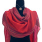 Striped-frame Handwoven Scarf - Orange & Pink Charlotte