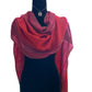 Striped-frame Handwoven Scarf - Orange & Pink Charlotte