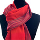 Striped-frame Handwoven Scarf - Orange & Pink Charlotte