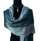 Striped-frame Handwoven Scarf - Sacramento Green