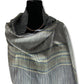 Striped Handwoven Scarf - Shades of Gray & Mustard