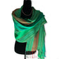 Striped Handwoven Scarf - Green & Turquoise