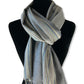 Striped Handwoven Scarf - Shades of Gray