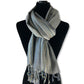 Striped Handwoven Scarf - Shades of Gray