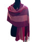 Wide Striped Handwoven Scarf - Pink Charlotte & Plum