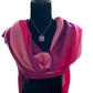 Wide Striped Handwoven Scarf - Pink Charlotte & Plum