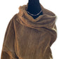 Handwoven Velvet Shawl - Camel: Velvet & Cotton