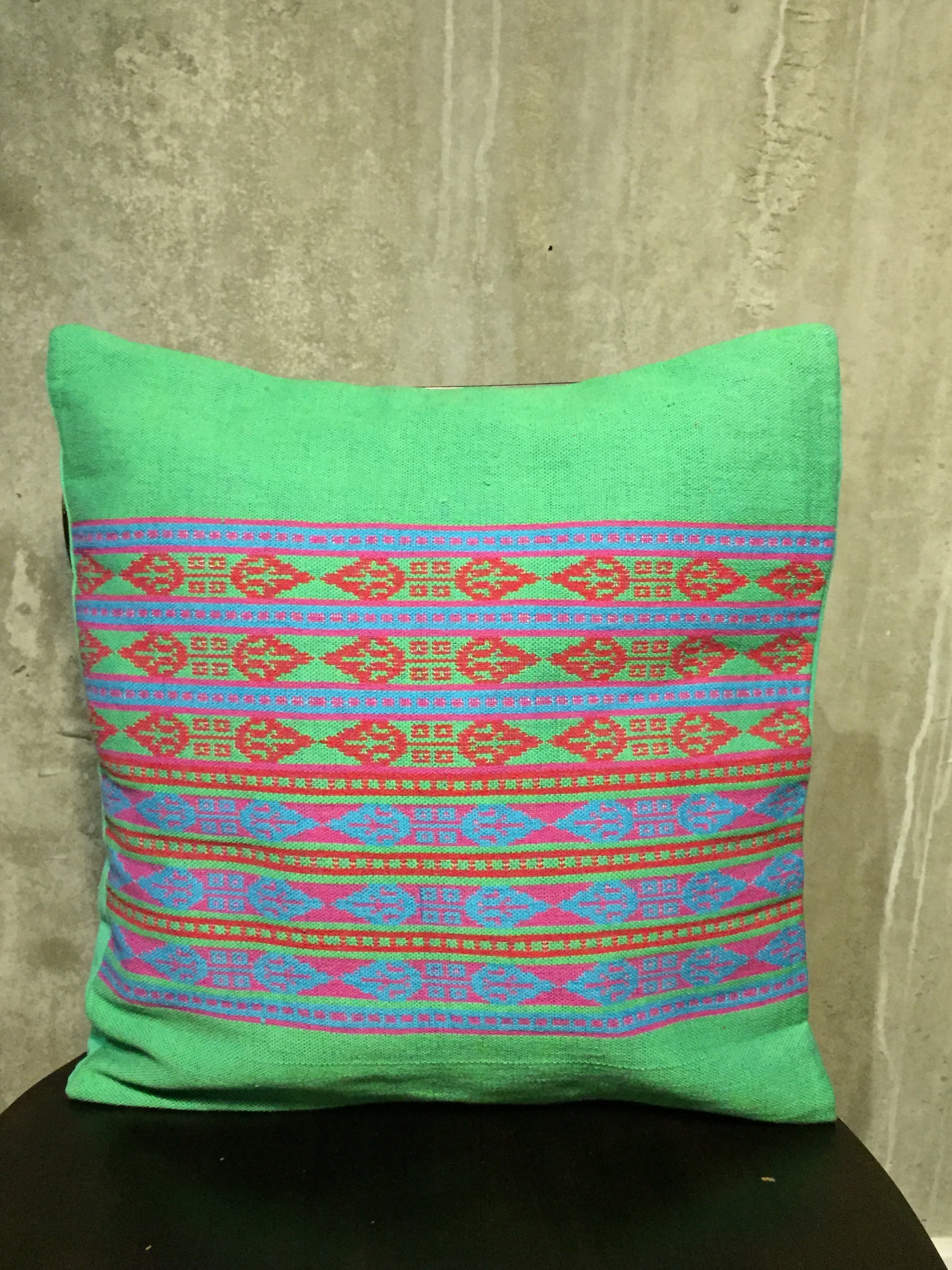 Handwoven Egyptian Cotton Cushion Cover - Paisley Motif - Dandarah
