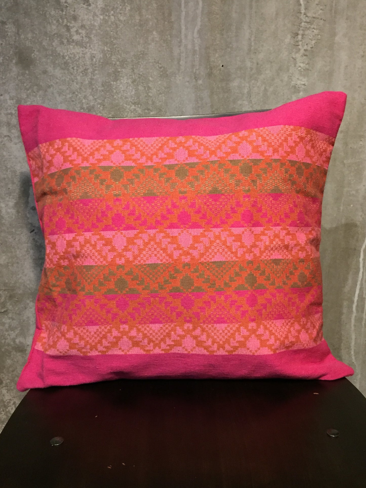 Handwoven Egyptian Cotton Cushion Cover - Diamond Motif