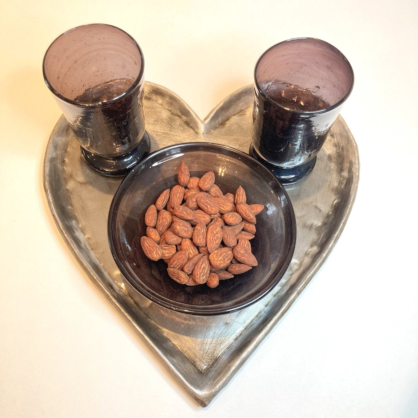 Heart Metal Serving Tray