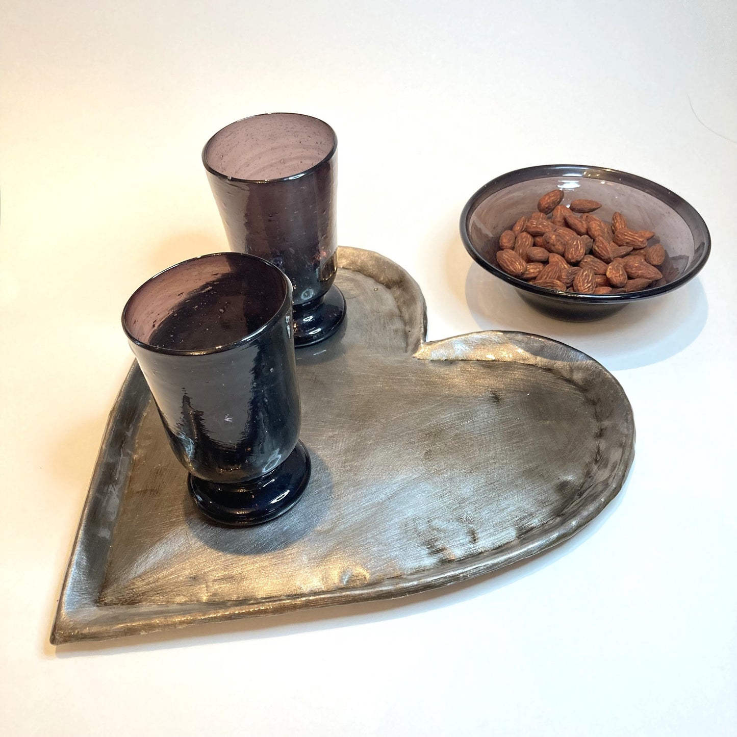 Heart Metal Serving Tray