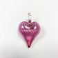 Blown Glass Heart Pendant - Pink