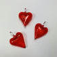 Blown Glass Heart Pendant - Red