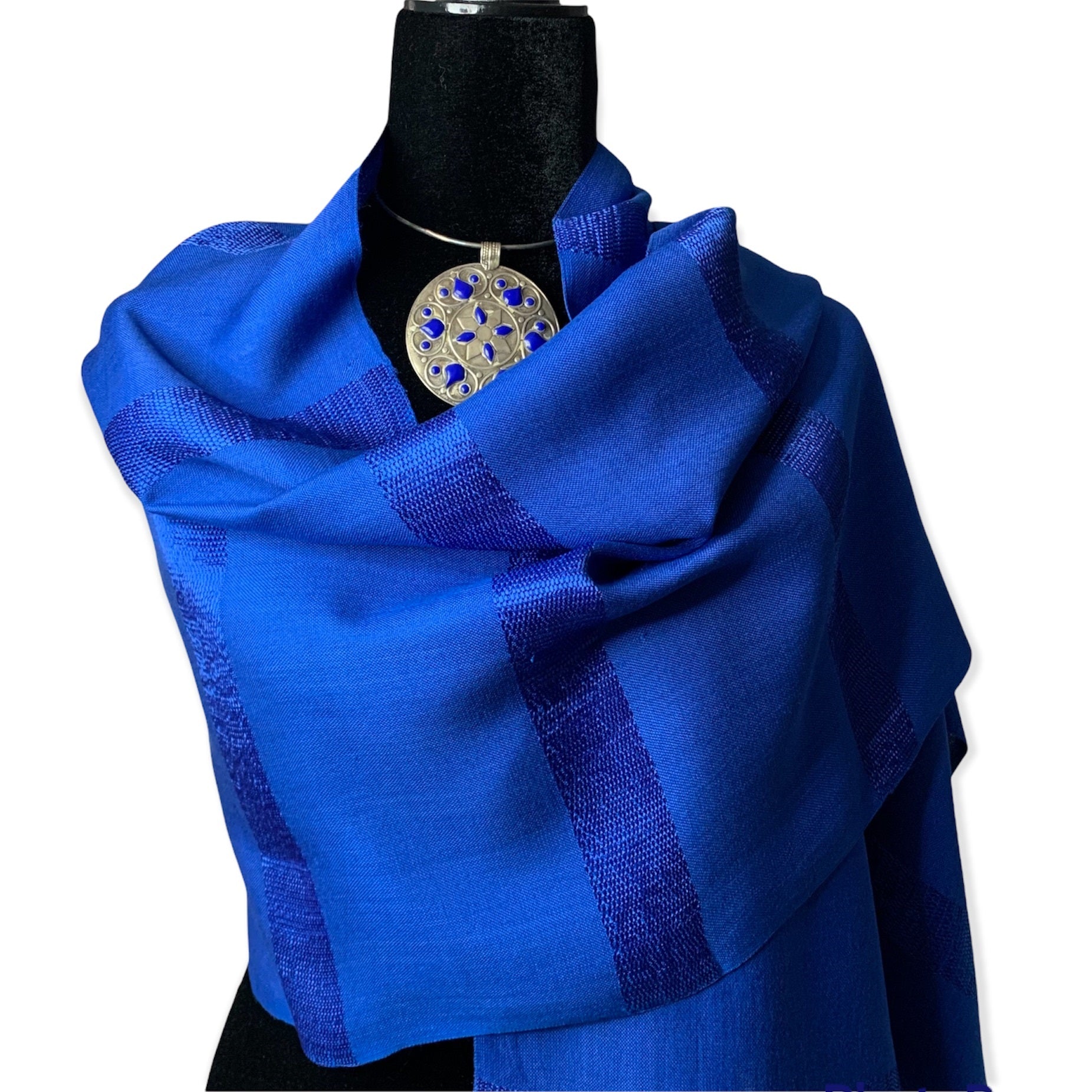 Helyat Handwoven Scarf Blue