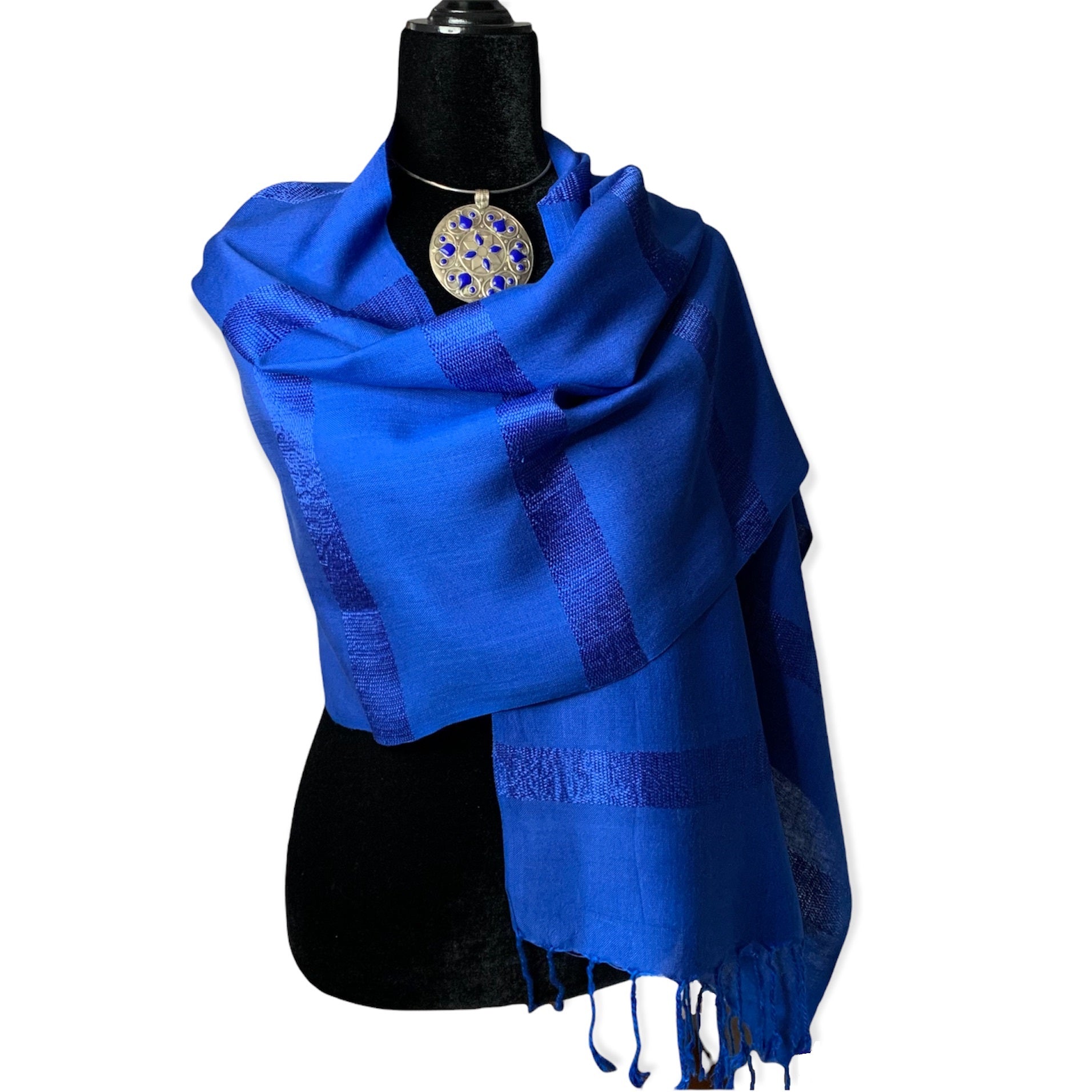 Helyat Handwoven Scarf Blue