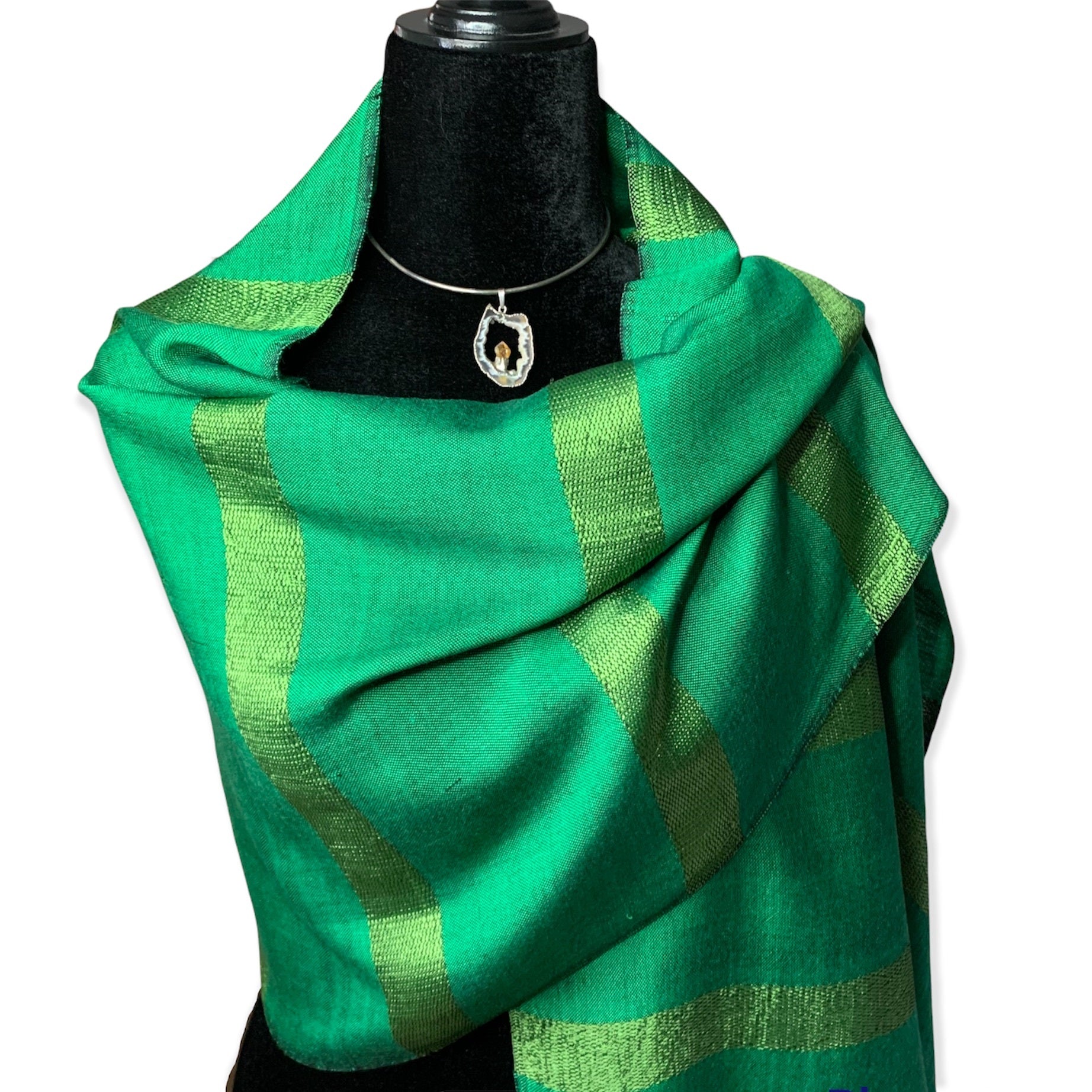 Helyat Handwoven Scarf Green