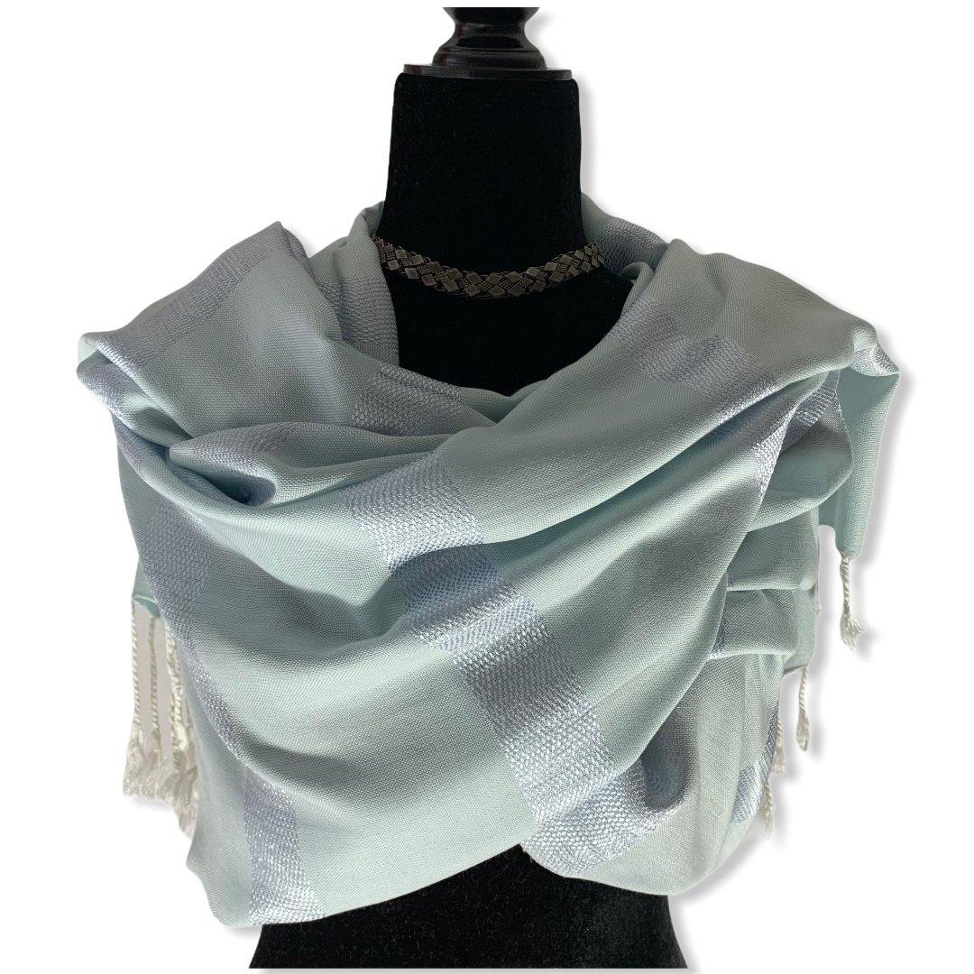 Helyat Handwoven Shawl - Light Blue