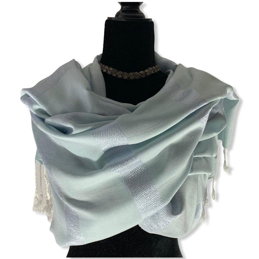 Helyat Handwoven Shawl - Light Blue