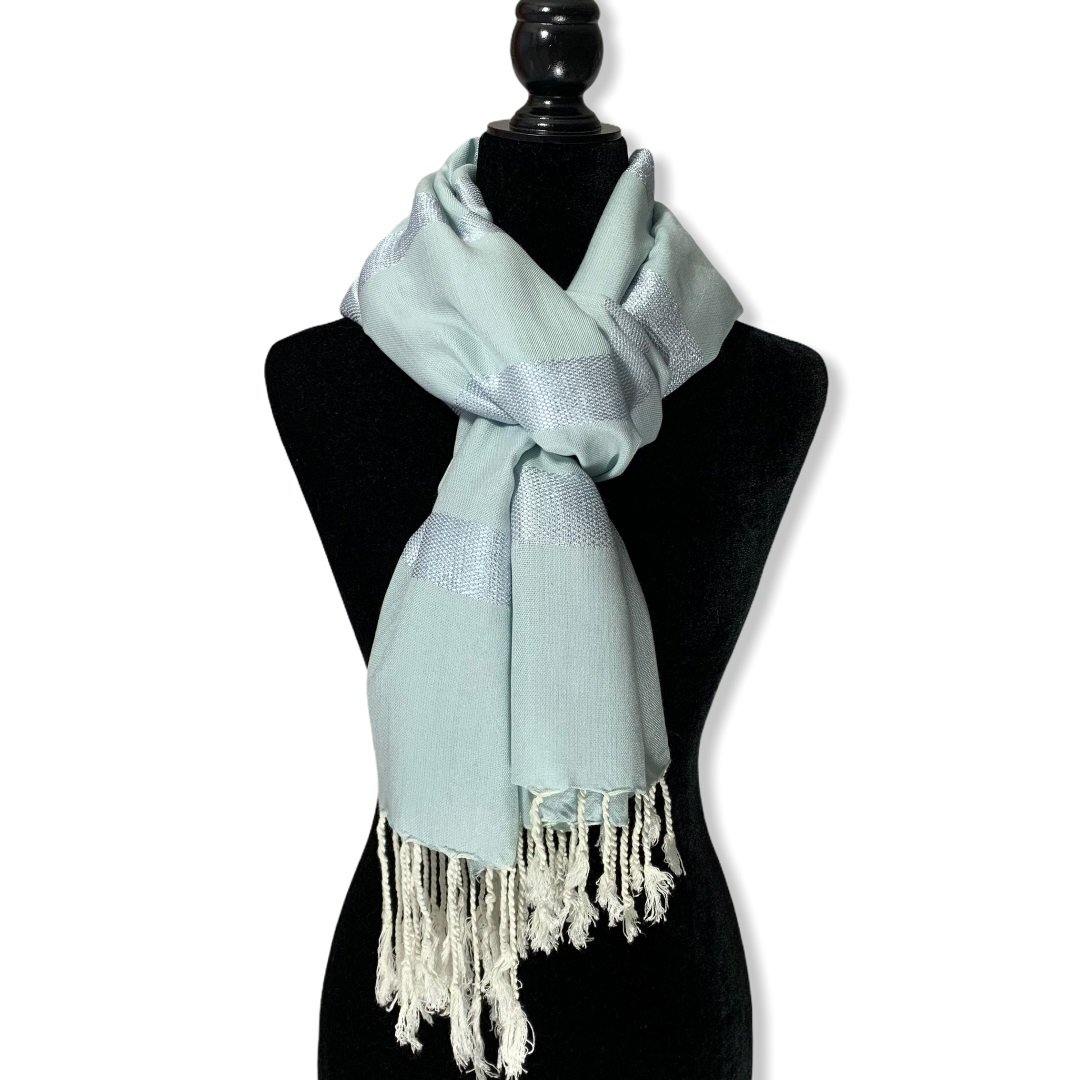 Helyat Handwoven Shawl - Light Blue