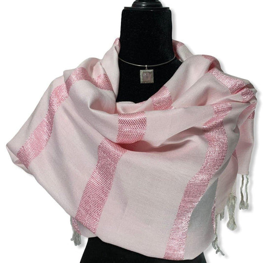 Helyat Handwoven Shawl - Delicate Pink