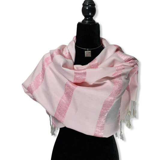 Helyat Handwoven Shawl - Delicate Pink