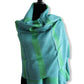 Helyat Handwoven Shawl - Variegated Turquoise & Green