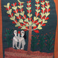 Handwoven Egyptian Cotton Cushion Cover - Hand Embroidered Art - Adam & Eve