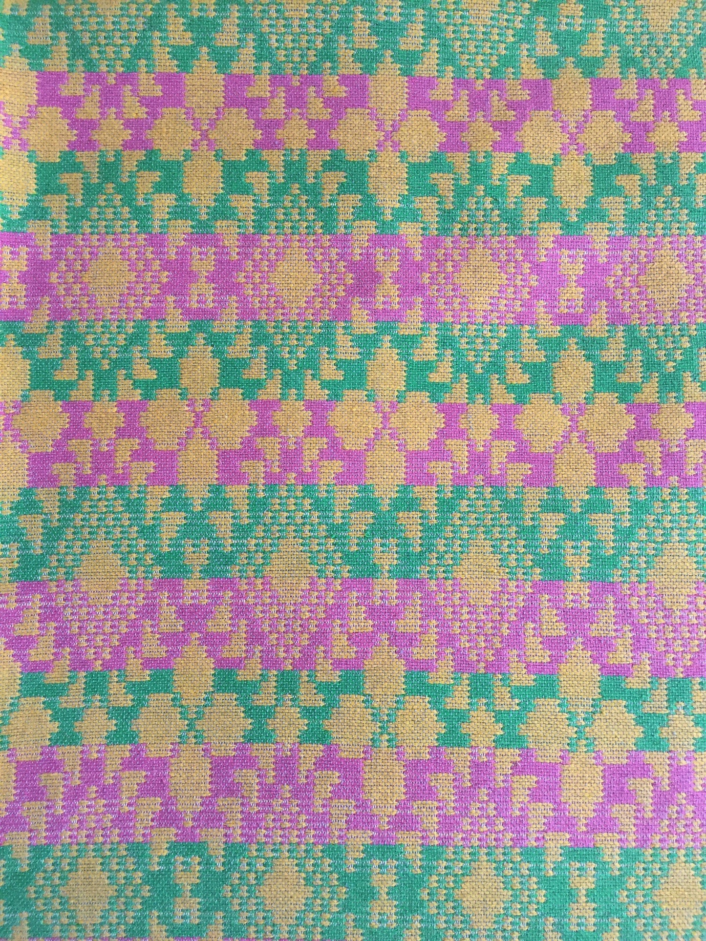 Handwoven Egyptian Cotton Bedcover: Pastel Diamonds - Double/Queen