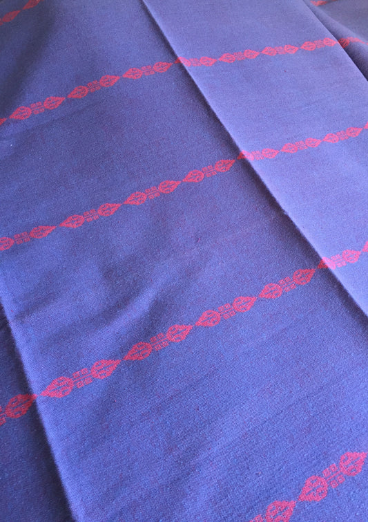 Handwoven Egyptian Cotton Bedcover: Leaves Motif - Single