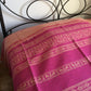 Handwoven Egyptian Cotton Bedcover: Pink & Beige Roosters & Leaves - Single