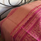 Handwoven Egyptian Cotton Bedcover: Pink & Beige Roosters & Leaves - Single