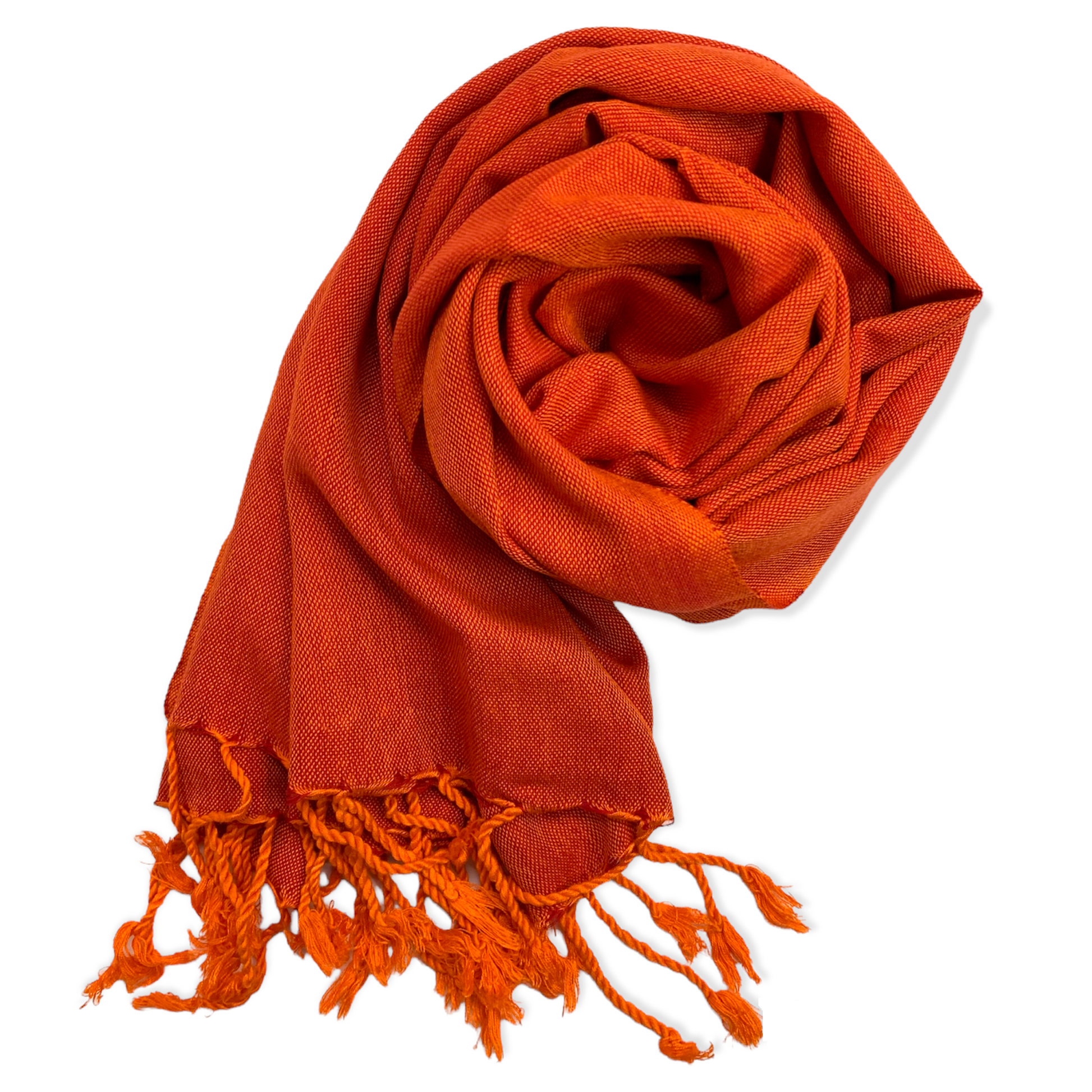 Solid Handwoven Scarf - Apricot