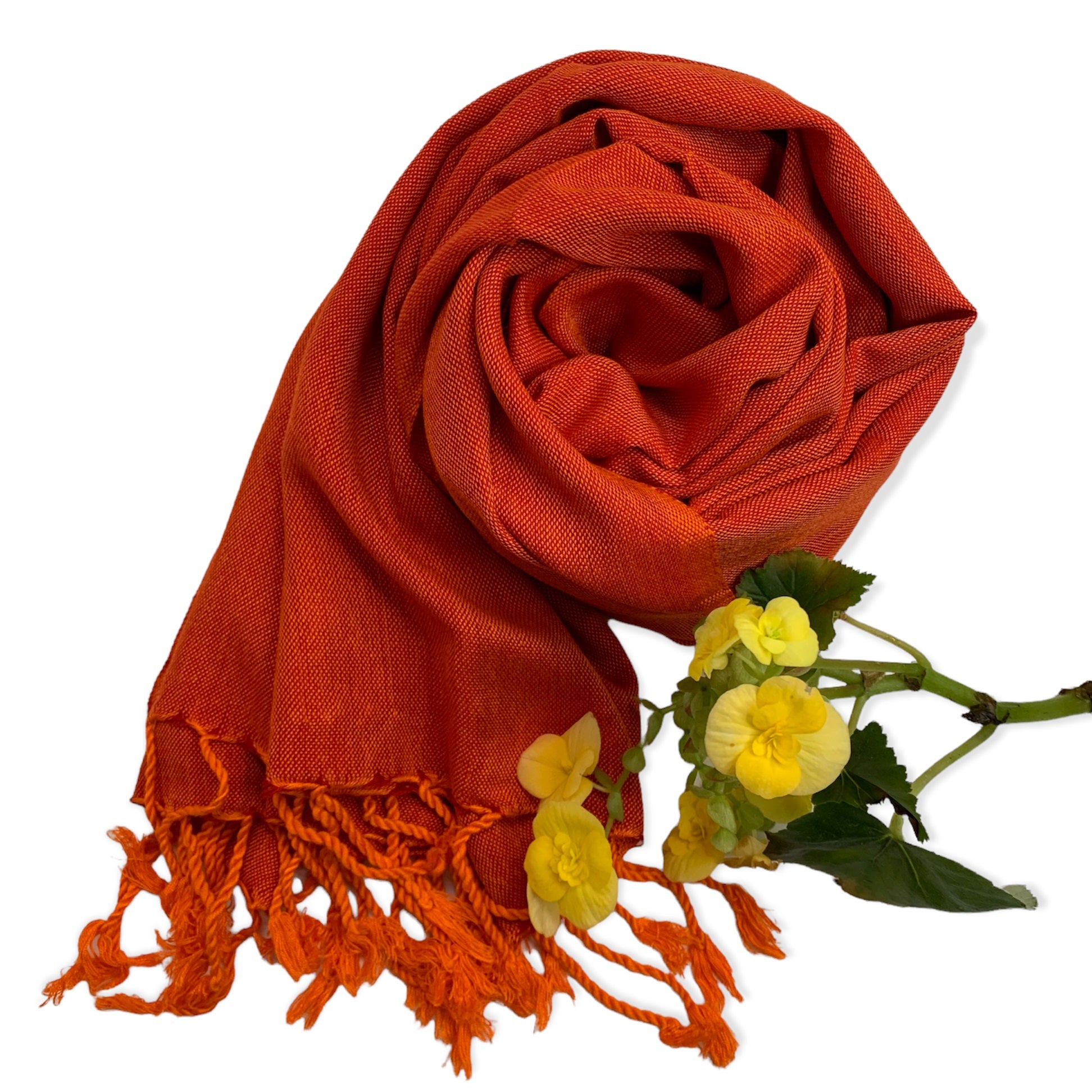 Solid Handwoven Scarf - Apricot