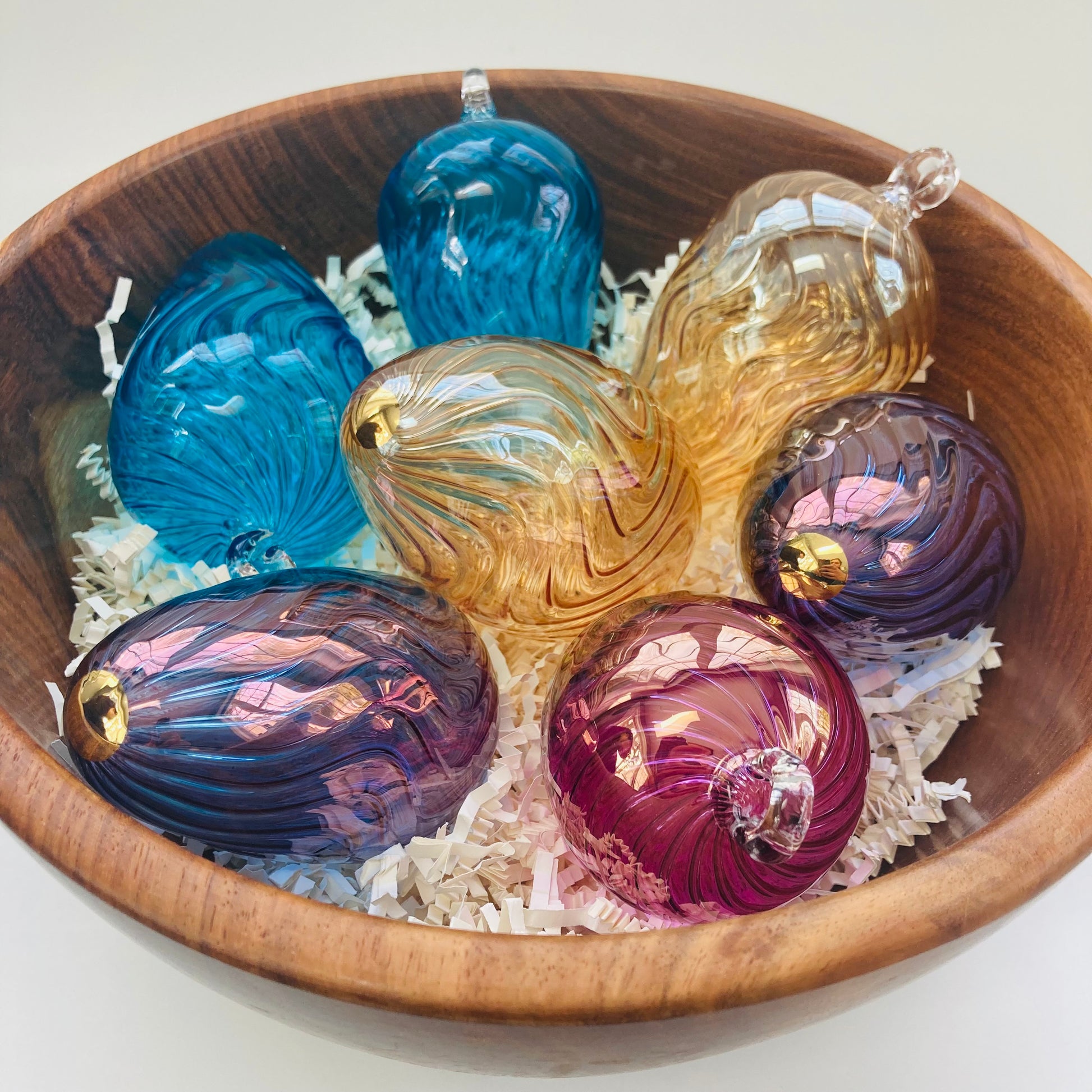 Blown Glass Egg Ornament 