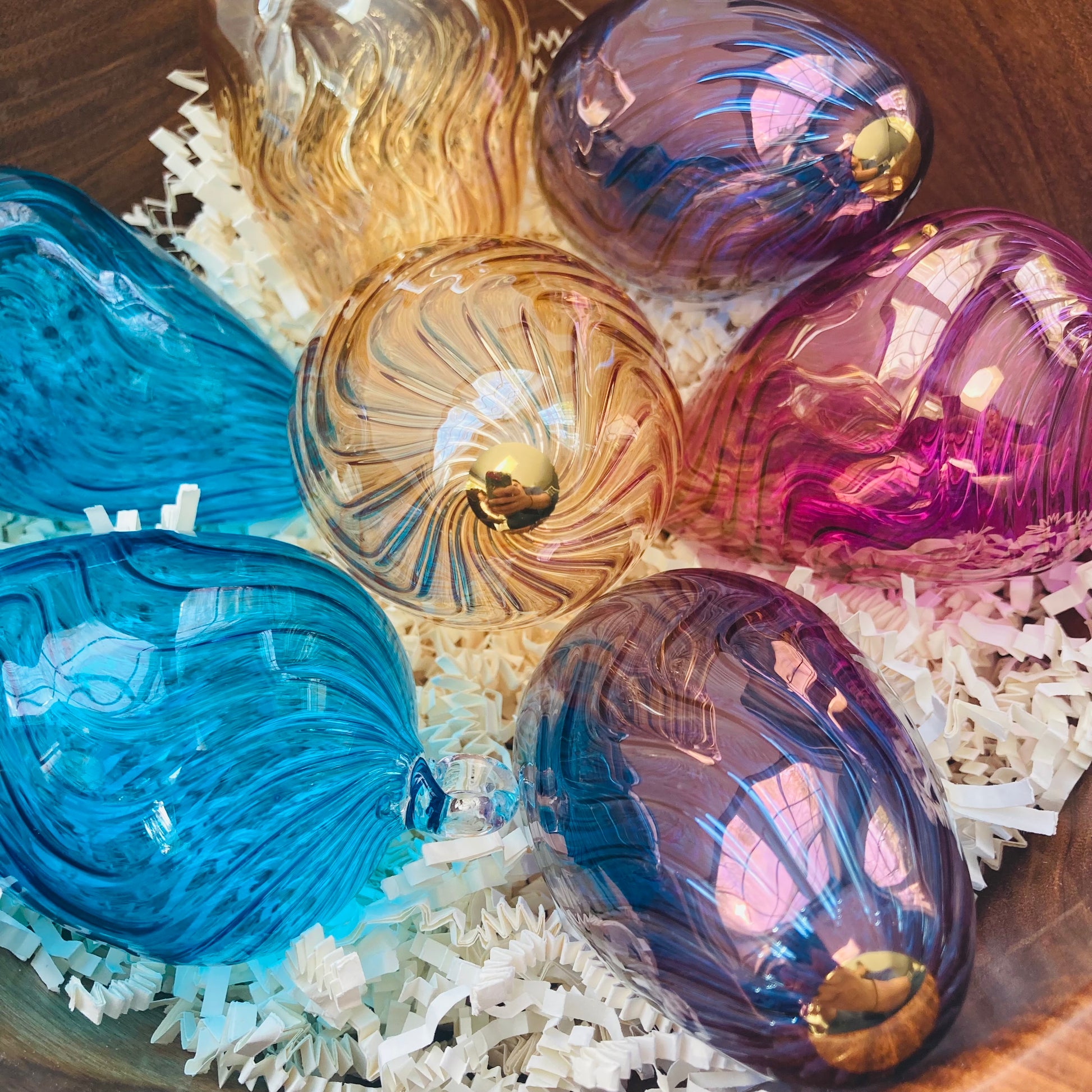 Blown Glass Egg Ornament 