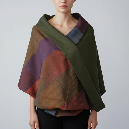 Handmade Infinity Moiré Shawl